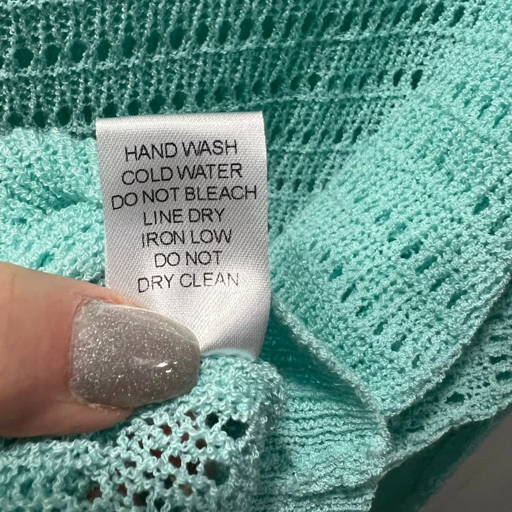 BIBi|Open Weave Mint Green Sweater|Size Large